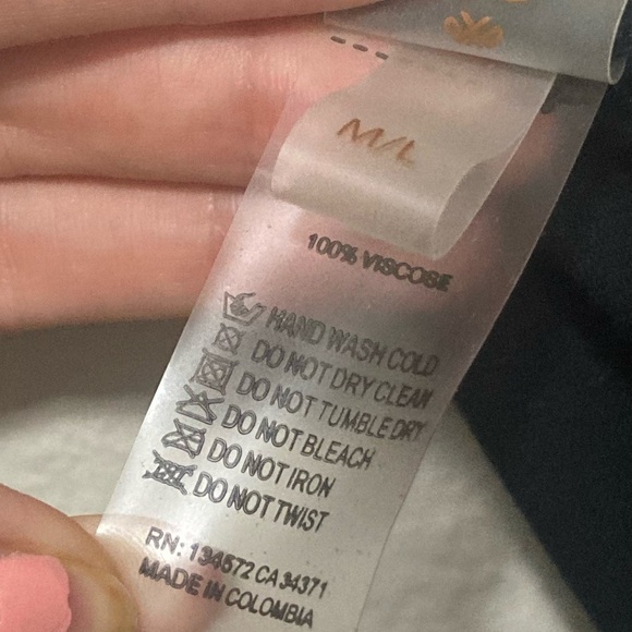 PQ Swim Sienna Open Back Cutout Maxi Dress Size M/L Black - Picture 8 of 8